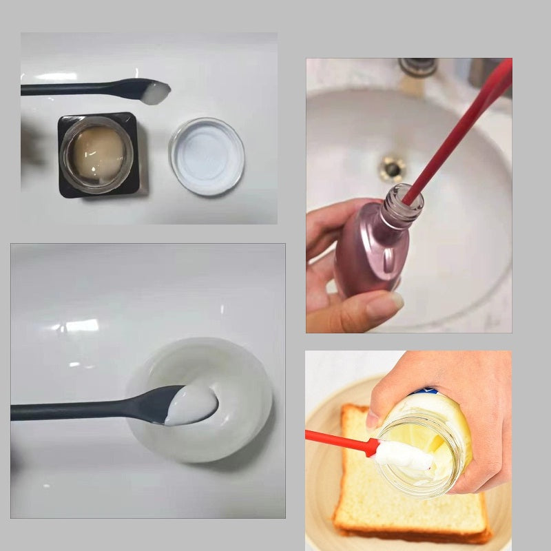Lisslune | Flexible Long Handle Bottle Scraper Spoon Set