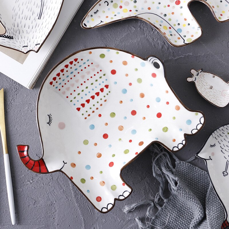 Lisslune | Ceramic Creative Cute Animal Breakfast Plates