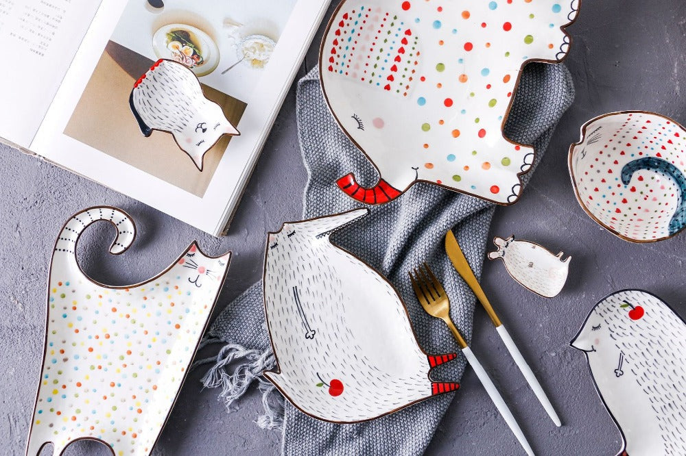 Lisslune | Ceramic Creative Cute Animal Breakfast Plates
