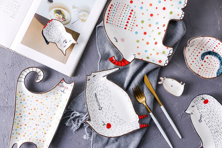 Lisslune | Ceramic Creative Cute Animal Breakfast Plates