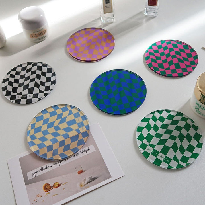 Lisslune | Checkered Acrylic Coaster