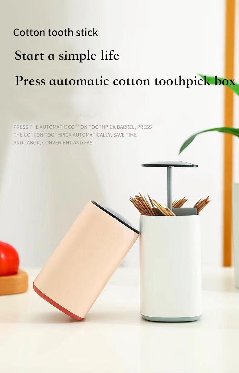 Lisslune | Elegant Pop-Up Toothpick Cotton Swab Storage Dispenser