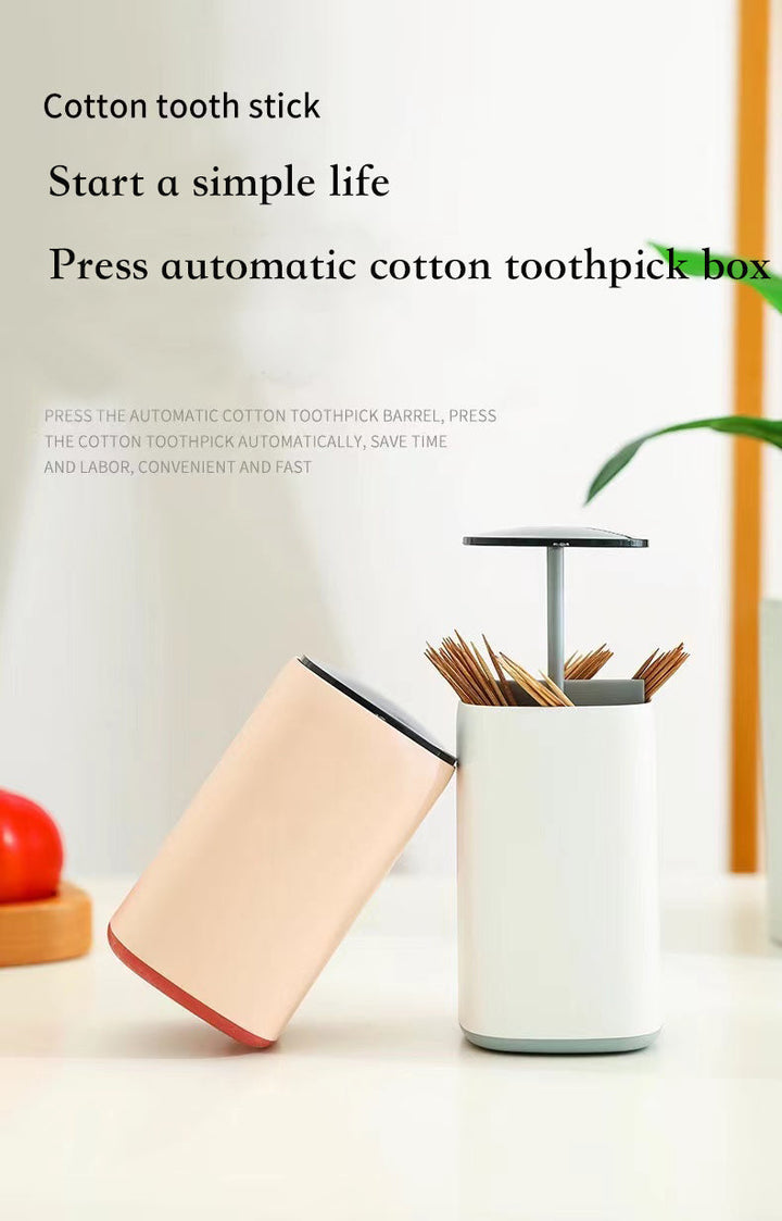 Lisslune | Elegant Pop-Up Toothpick Cotton Swab Storage Dispenser