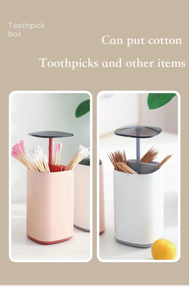 Lisslune | Elegant Pop-Up Toothpick Cotton Swab Storage Dispenser