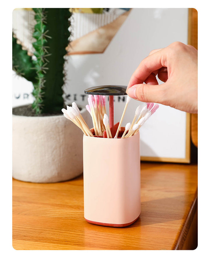 Lisslune | Elegant Pop-Up Toothpick Cotton Swab Storage Dispenser
