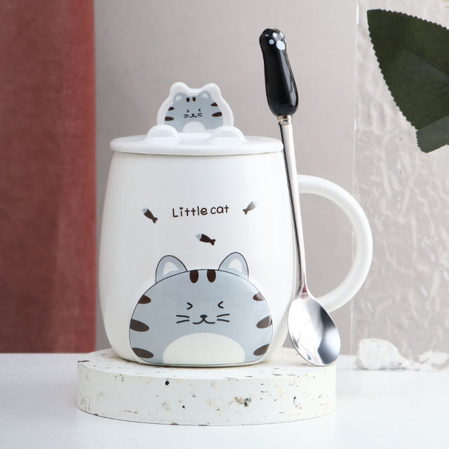 Lisslune | Cute Cartoon Kitty Mug Set
