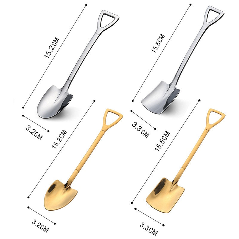 Lisslune | Creative Shovel Shape Dessert Spoons