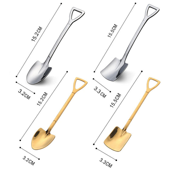 Lisslune | Creative Shovel Shape Dessert Spoons