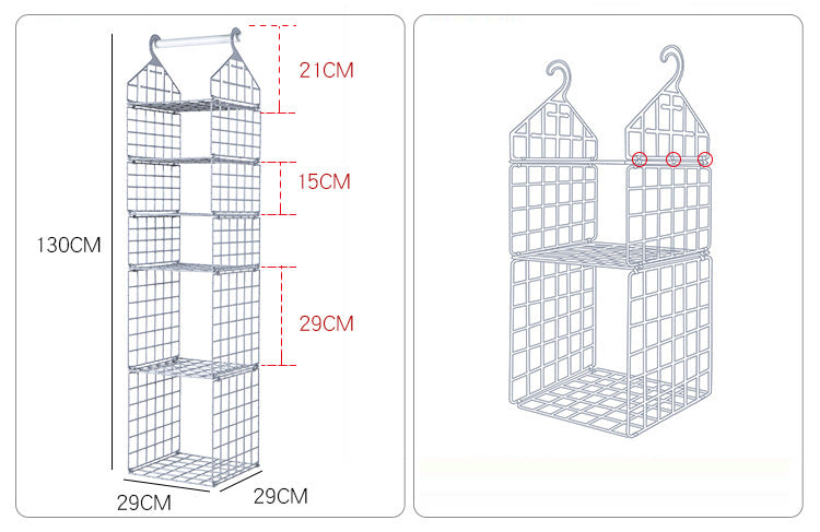 Lisslune | Foldable Wardrobe Multilayer Storage Rack