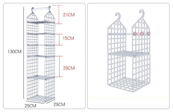 Lisslune | Foldable Wardrobe Multilayer Storage Rack