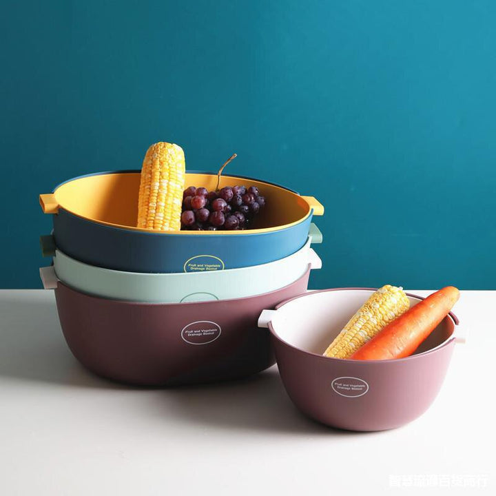 Lisslune | Kitchen Double Drain Vegetable Basket