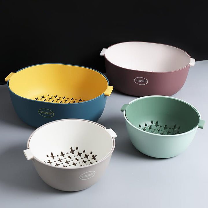 Lisslune | Kitchen Double Drain Vegetable Basket