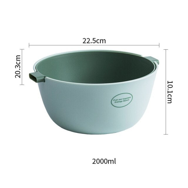 Lisslune | Kitchen Double Drain Vegetable Basket