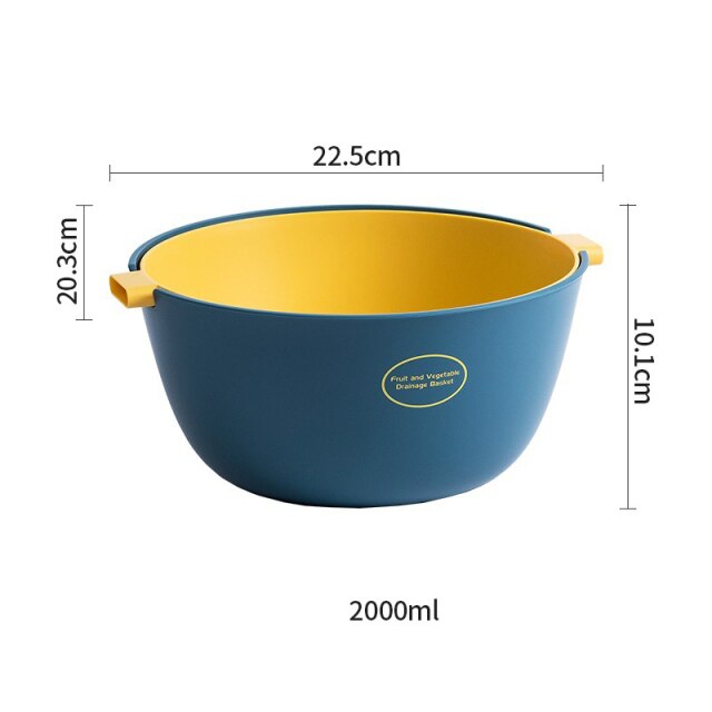 Lisslune | Kitchen Double Drain Vegetable Basket