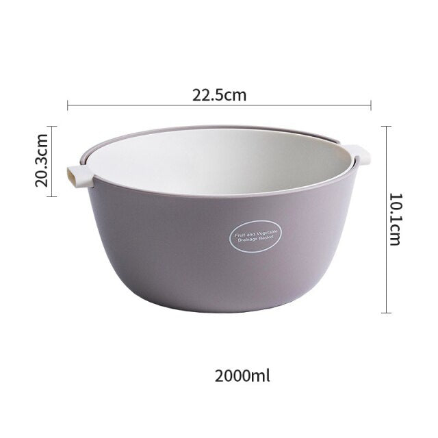 Lisslune | Kitchen Double Drain Vegetable Basket