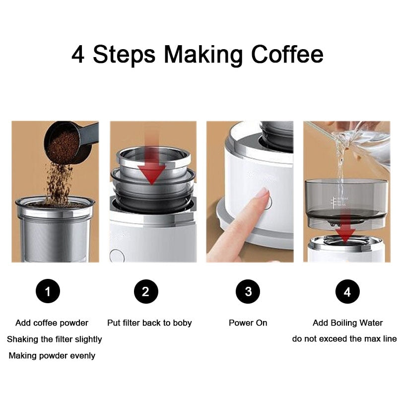 Lisslune | Smart Automatic Brewing Mini Coffee Maker