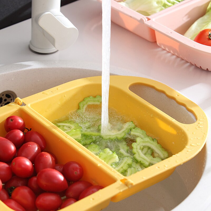 Lisslune | Collapsible Folding Fruit Vegetable Washing Drainer Basket