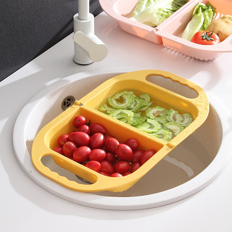 Lisslune | Collapsible Folding Fruit Vegetable Washing Drainer Basket