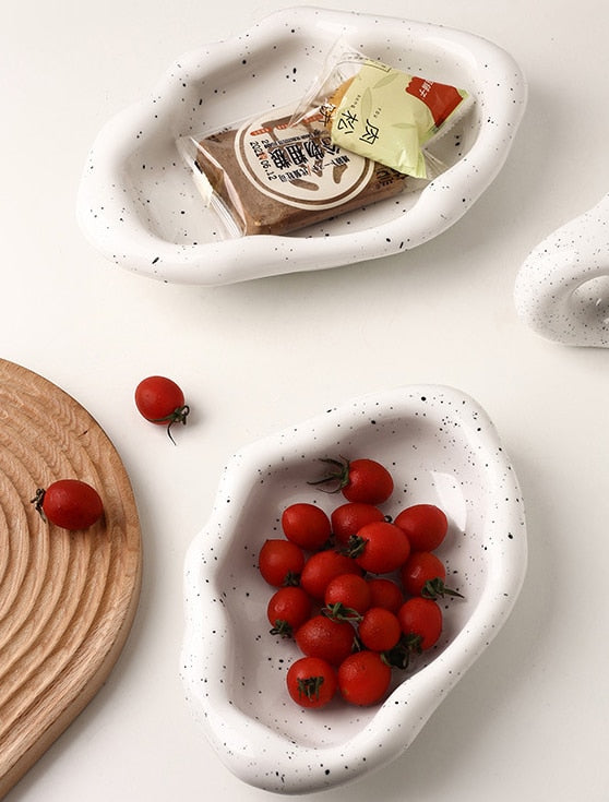 Lisslune | Cookies & chrome-plated ceramic tray and bowl