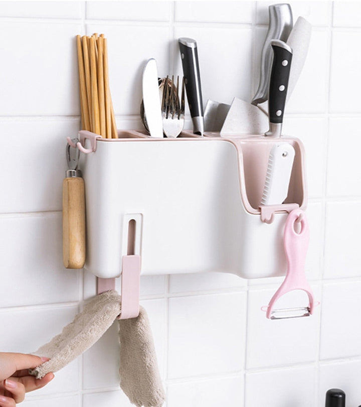 Lisslune | Wall-Mounted Kitchen Cutlery Drainer Rack