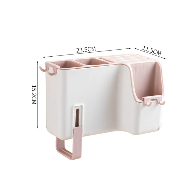 Lisslune | Wall-Mounted Kitchen Cutlery Drainer Rack