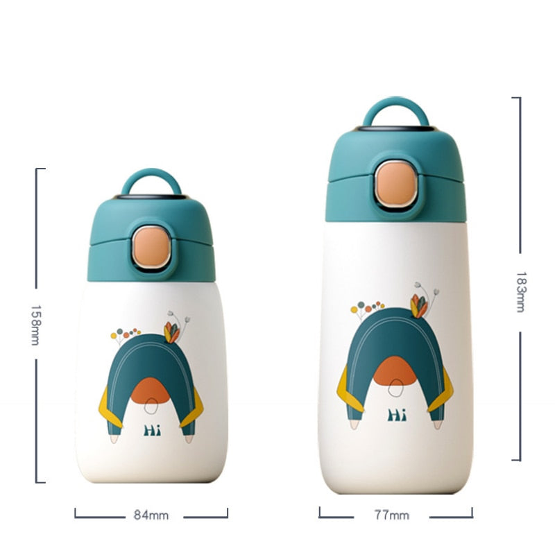 Lisslune | Cartoon Kids Temperature Display Thermos Bottle