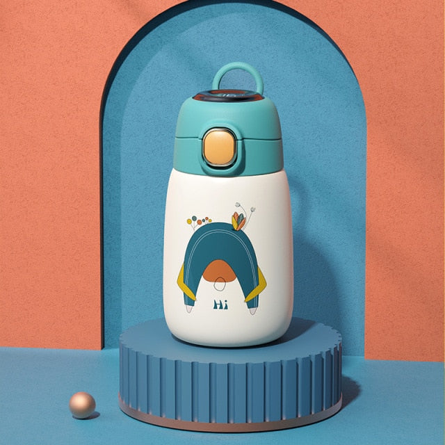 Lisslune | Cartoon Kids Temperature Display Thermos Bottle