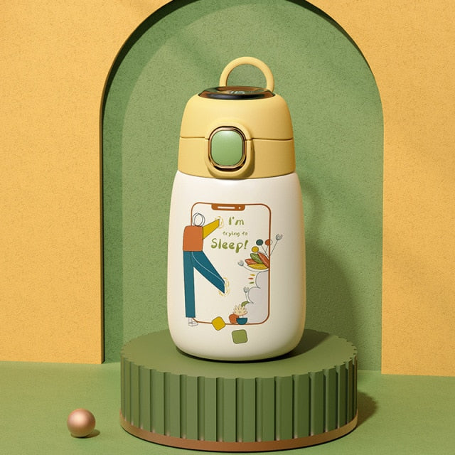Lisslune | Cartoon Kids Temperature Display Thermos Bottle