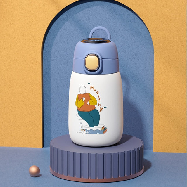 Lisslune | Cartoon Kids Temperature Display Thermos Bottle