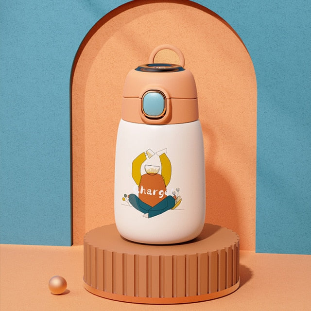 Lisslune | Cartoon Kids Temperature Display Thermos Bottle