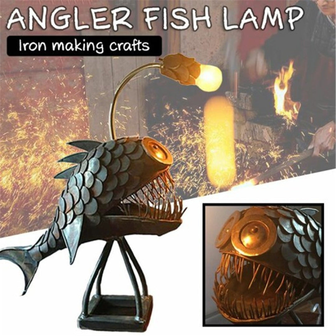 Lisslune | Creative Iron Angler Fish Desk Lamp