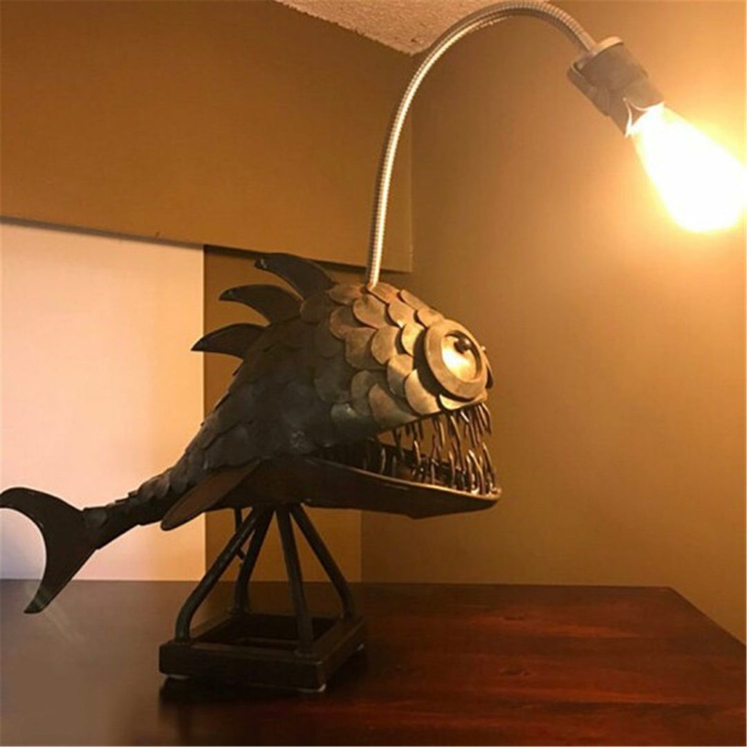 Lisslune | Creative Iron Angler Fish Desk Lamp