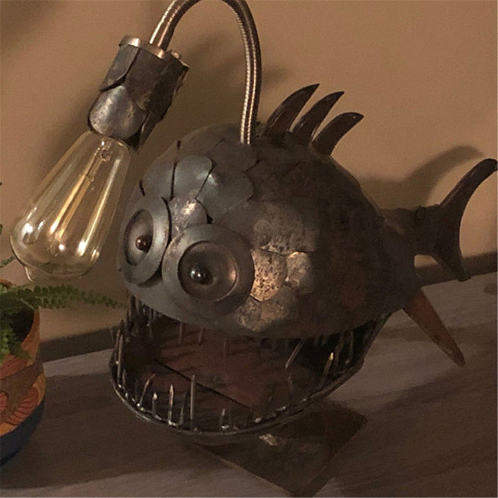 Lisslune | Creative Iron Angler Fish Desk Lamp