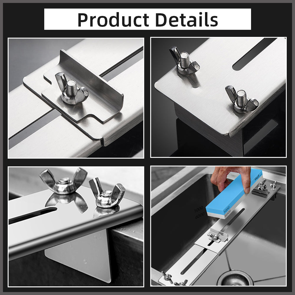 Lisslune | Adjustable Stone Base Sink Knife Sharpener Holder