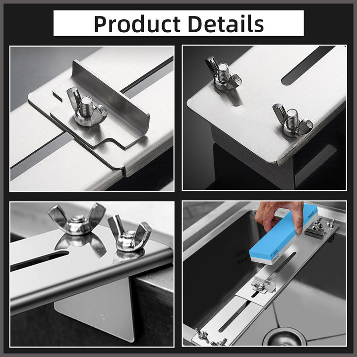Lisslune | Adjustable Stone Base Sink Knife Sharpener Holder