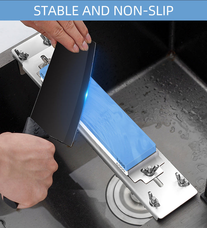 Lisslune | Adjustable Stone Base Sink Knife Sharpener Holder
