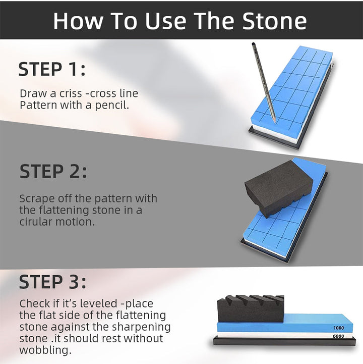 Lisslune | Adjustable Stone Base Sink Knife Sharpener Holder