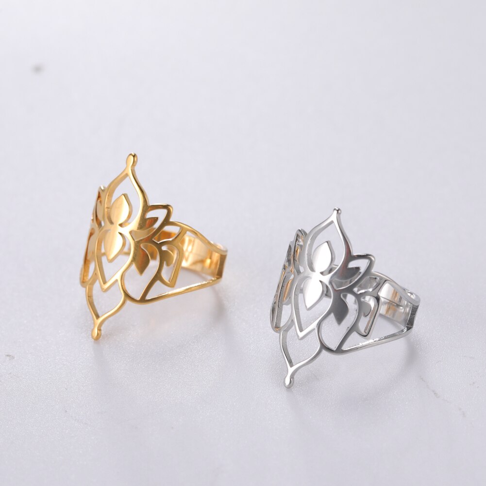 Lisslune | Buddha Vintage Lotus Rings for Women