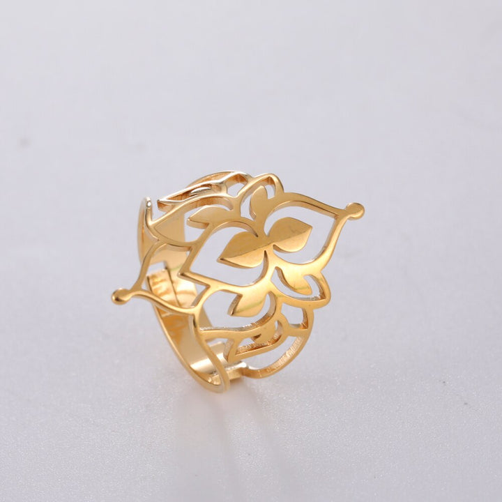 Lisslune | Buddha Vintage Lotus Rings for Women