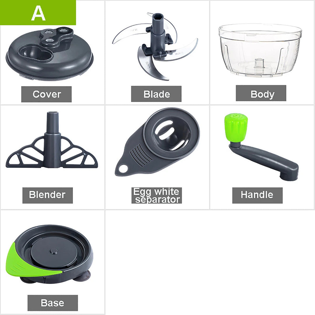 Lisslune | Manual Easy Simple Meat Vegetable Chopper Container
