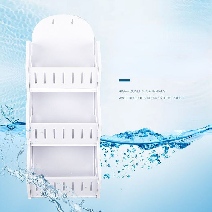 Lisslune | Wall Mounted No-Drill Shelf Storage Organizer