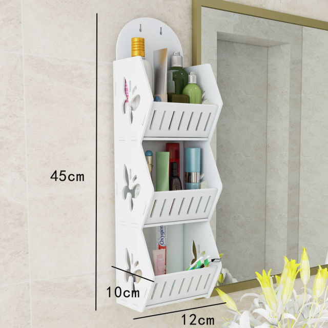 Lisslune | Wall Mounted No-Drill Shelf Storage Organizer