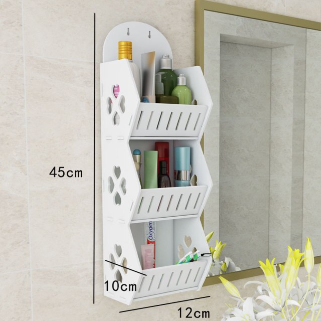 Lisslune | Wall Mounted No-Drill Shelf Storage Organizer