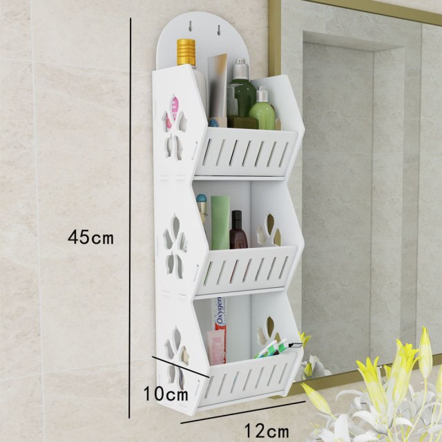 Lisslune | Wall Mounted No-Drill Shelf Storage Organizer
