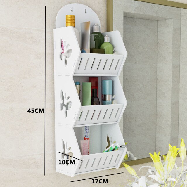 Lisslune | Wall Mounted No-Drill Shelf Storage Organizer