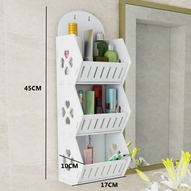 Lisslune | Wall Mounted No-Drill Shelf Storage Organizer
