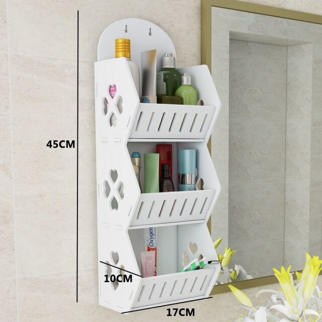 Lisslune | Wall Mounted No-Drill Shelf Storage Organizer
