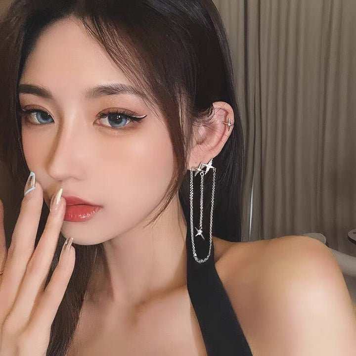 Lisslune | Animal Birds Tassel Women Earrings Clip Ear Cuff