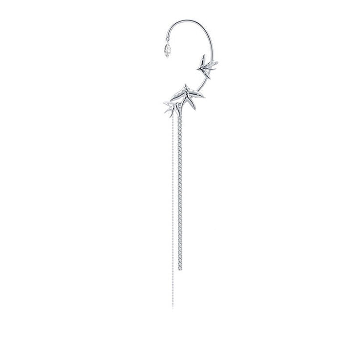 Lisslune | Animal Birds Tassel Women Earrings Clip Ear Cuff