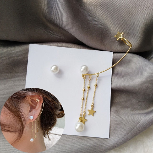 Lisslune | Animal Birds Tassel Women Earrings Clip Ear Cuff